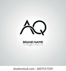 Minimal AQ QA Lettermark Logo Design for Corporate Branding.