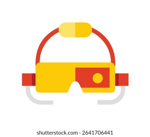Minimal AR headset vector icon in front view. Augmented reality wearable tech symbol in modern line and flat style. Perfect for UI, apps, infographics, and web.