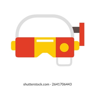 Minimal AR headset vector icon in front view. Augmented reality wearable tech symbol in modern line and flat style. Perfect for UI, apps, infographics, and web.