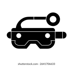 Minimal AR headset vector icon in front view. Augmented reality wearable tech symbol in modern line and flat style. Perfect for UI, apps, infographics, and web.

