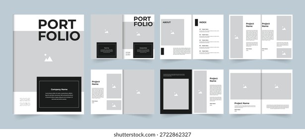 Plantilla de Cartera de arquitectura mínima | Diseño de presentación de proyecto moderno limpio