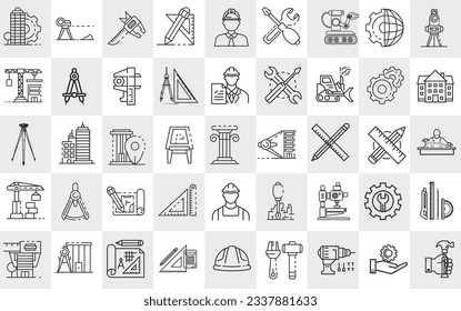 Minimal Architecture related icon set