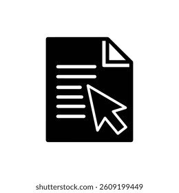 Minimal Arrow Cursor on Document Corner Icon