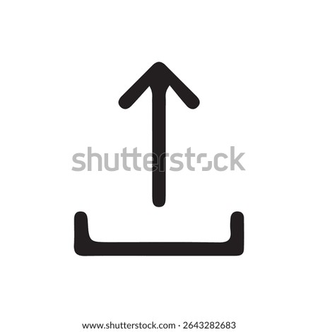 Minimal Arrow Download Icon. Vector illustration eps 10