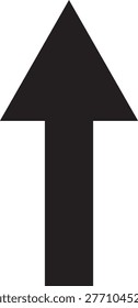 Minimal up arrow icon in clean modern flat style. Suitable for UI UX design, navigation, upload, scroll and direction indicators. Isolated on white background.