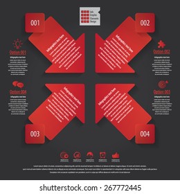 Minimal arrow infographics -EPS10 vector