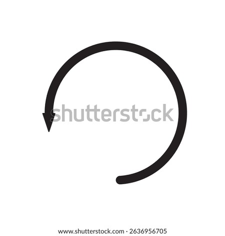 Minimal arrow pointing backward, ideal for app designs, navigation tools, and user interface projects.
