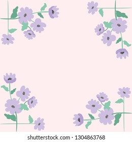 Minimal art flower print. Floral trendy background for scarf print, textile, covers, surface, scrapbooking, decoupage. Bandana, pareo, home textile design. 