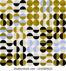 Minimal Art inspired vector pattern artwork made with abstract geometry shapes and elements. Geometric design graphics for poster, cover, art, presentation, prints, fabric, wallpaper and etc.