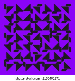 Minimal Art inspired vector pattern artwork made with abstract geometry shapes and elements. Geometric design graphics for poster, cover, art, presentation, prints, fabric, wallpaper and etc.