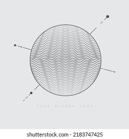 Minimal art vector, ball abstract design.