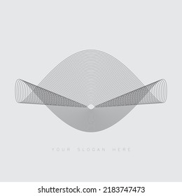 Minimal art vector, wave inspiration.