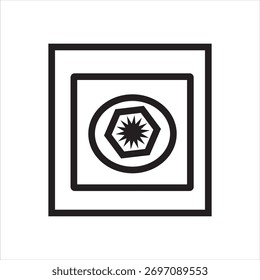Minimal artistic abstract geometry logo symbol