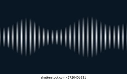 Fondo de Tecnología Abstractas de línea de forma de onda de audio mínimo. Línea de señal de audio moderna Tech Backdrop