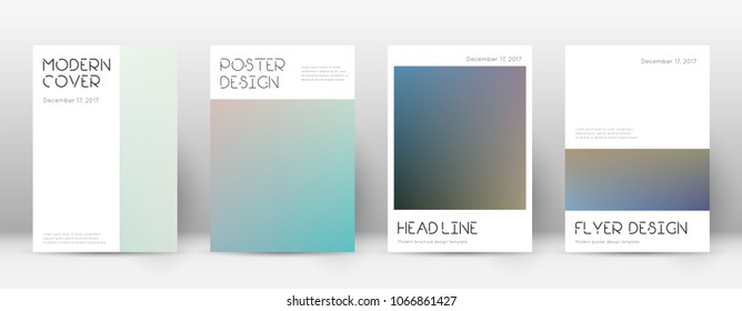 Minimal authentic template for Brochure, Annual Report, Magazine, Poster, Corporate Presentation, Portfolio, Flyer. Appealing color transition cover page.