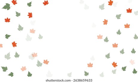 Minimal Autumn Sale Banner with Soft Falling Leaves on White Background, Perfect for Modern Designs