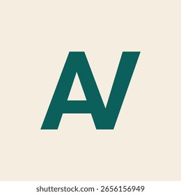 Mínimo AV Monograma Design de logotipo