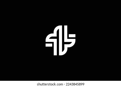 Minimal Awesome Creative Trendy Professional Plus Mark Logo Design Template On Black Background