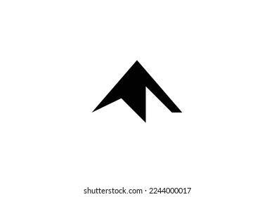 Minimal Awesome Creative Trendy Professional Peak Icon Logo Design Template On White Background