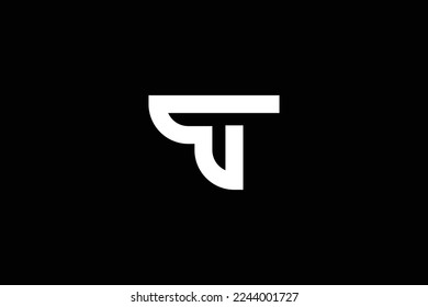 Plantilla Mínima De Diseño De Logotipo De Letra Profesional Moderna Y Creativa En Fondo Negro