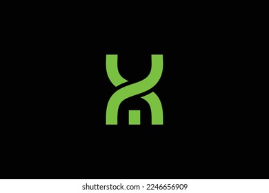 Minimal Awesome Creative Trendy Professional Letter X M Logo Design Template On Black Background