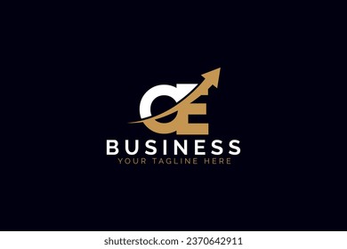 Minimal Awesome Letter O E And Arrow Logo