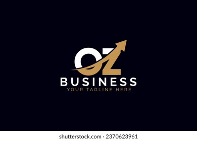 Minimal Awesome Letter O Z And Arrow Logo