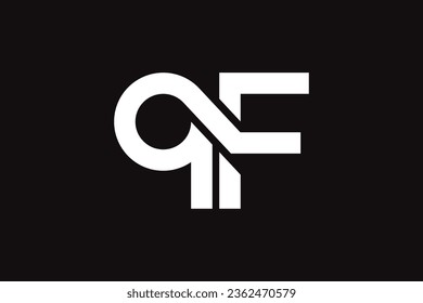 Minimal Awesome Letter Q F Logo Design Template