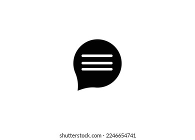 Minimal Awesome Trendy Chat Icon Design Template On White Background