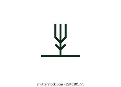 Minimal Awesome Trendy Letter Food And Forest Infinity Icon Design Template On White Background