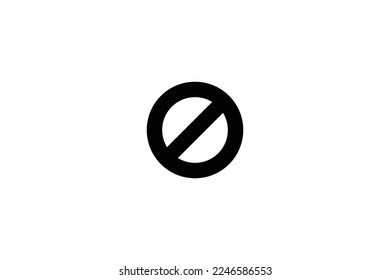 Minimal Awesome Trendy None Icon Design Template On White Background