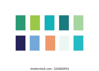 Minimal Awesome Trendy Professional Best Pharma Color Palette Design Template On White Background