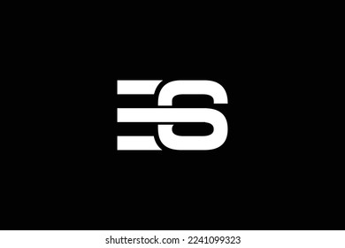 Mínima Impresionante Estilo Profesional Carta Creativa E6 Icono Plantilla De Diseño De Logotipo En Fondo Negro