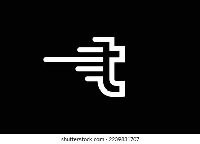 Mínima Impresionante Letra Profesional Moderna Para Ejecutar Plantilla De Diseño De Logotipo En Fondo Negro