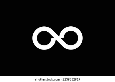 Minimal Awesome Trendy Professional Letter N Infinity Or Infinity Icon Logo Design Template On Black Background