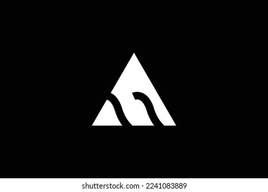 Minimal Awesome Trendy Professional Letter A Logo Design Template On Red Background