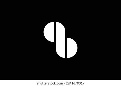 Minimal Awesome Trendy Professional Letter qb Logo Design Template On Black Background