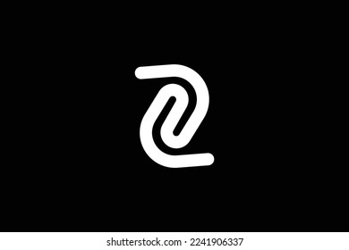 Minimal Awesome Trendy Professional Letter Z n Logo Design Template On Black Background