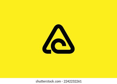 Minimal Awesome Trendy Professional Letter A C Brand Logo Design Template On Yellow Background