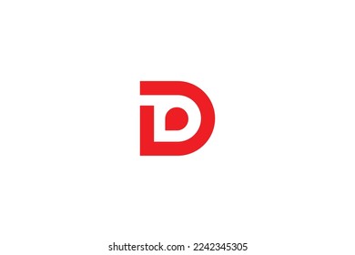 Minimal Awesome Trendy Professional Letter D Location Logo Design Template On White Background