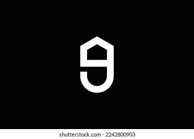 Minimal Awesome Trendy Professional Letter G Home Logo Design Template On Black Background