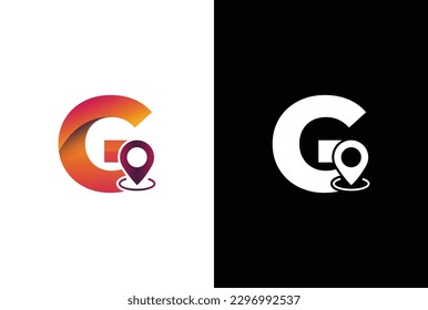 Minimal Awesome Trendy Professional Letter G Location Logo Design Template