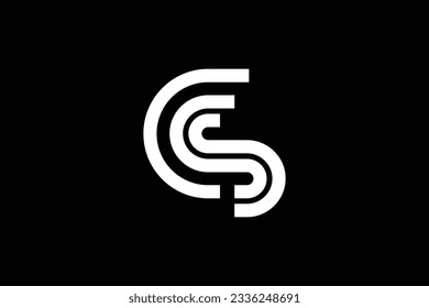 Minimal Awesome Trendy Professional Letter S D Logo Design Template On Black Background