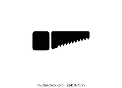 Minimal Awesome Trendy Wood Cutter Icon Vector Art Logo Design Template On White Background