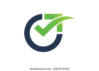 Diseño del logotipo de la marca de verificación de flecha vectorial mínima impresionante