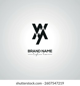Minimal AY YA Lettermark Logo Design for Corporate Branding.