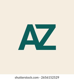 Minimales AZ-Monogramm-Logo-Design