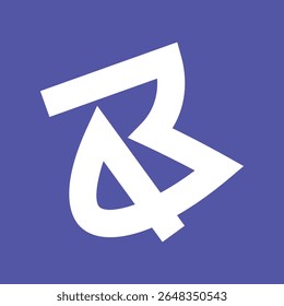 Design de logotipo de monograma de letra B ou B3 mínimo - Vetor moderno e criativo