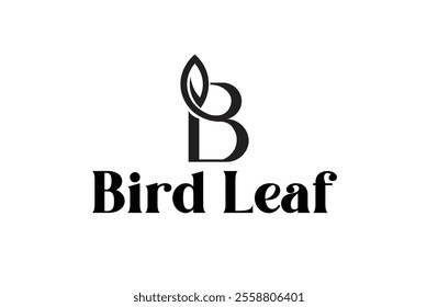 Minimal B leaf logo design