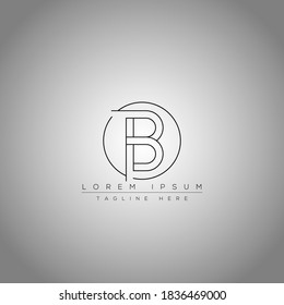 Minimal B letter logo design concept and round shape logo.